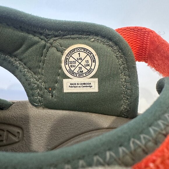 Keen Green & Orange Unisex-Child Kids Easy On Water Shoes Sandals - Picture 8 of 8